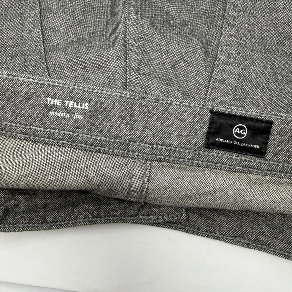 AG Adriano Goldschmied The Tellis Modern Slim Grey Pants Mens 35x28